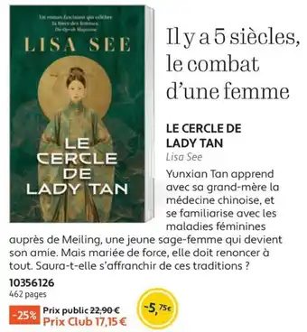 Lisa See Le Cercle de Lady Tan