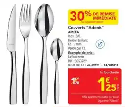 METRO AMEFA Couverts "Adonis" offre