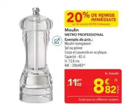 METRO METRO PROFESSIONAL Moulin offre