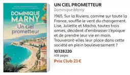 France Loisirs Dominique Marny Un ciel prometteur offre