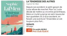 France Loisirs Sophie Tal Men La Tendresse des Autres offre