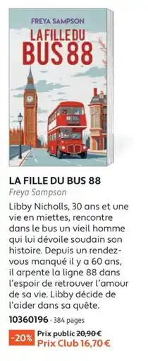 France Loisirs Freya sampson la fille du bus 88 offre