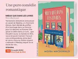 France Loisirs Moira MacDonald Mieux que dans les livres offre