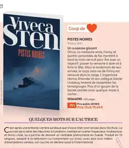 France Loisirs Viveca Sten pistes noires offre
