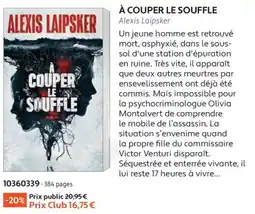 France Loisirs Alexis Laipsker à couper le souffle offre