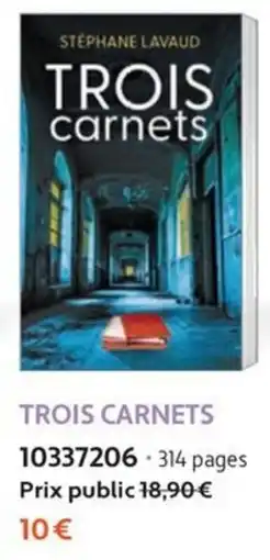 France Loisirs Stéphane Lavaud Trois carnets offre