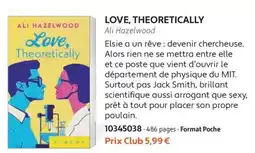 France Loisirs Ali Hazelwood Love, Theoretically offre