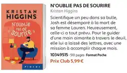 France Loisirs Kristan Higgins n'oublie pas de sourire offre