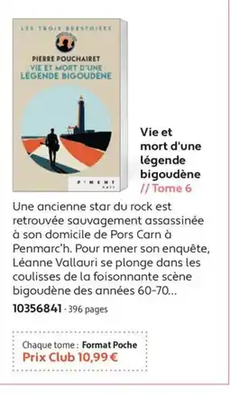 France Loisirs Vie et mort d'une légende bigoudène offre