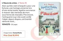 France Loisirs Tome 35 L'Heure du crime offre
