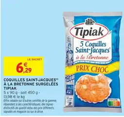 Intermarché Contact Tipiak coquilles saint-jacques à la bretonne surgelées offre
