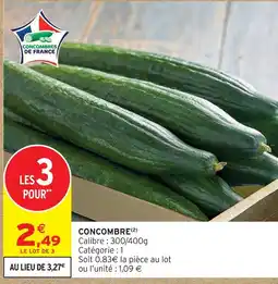 Intermarché Contact Concombre offre