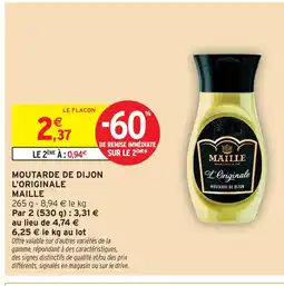Intermarché Maille moutarde de dijon l'originale offre