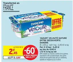 Intermarché Danone yaourt velouté nature offre découverte offre