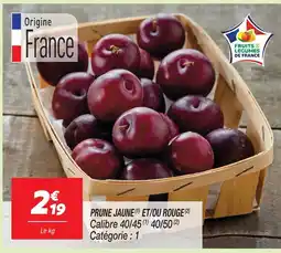 Netto Fruits & légumes de france prune jaune offre