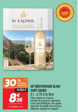 Netto St sagnol igp méditerranée blanc offre