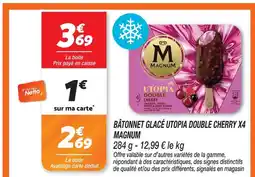 Netto Magnum bâtonnet glacé utopia double cherry x4 offre