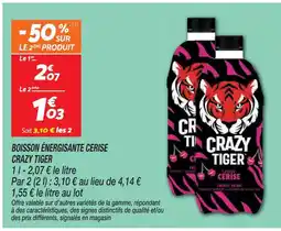 Netto Crazy tiger boisson énergisante cerise offre