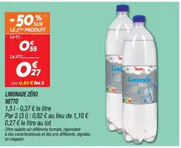 Netto Netto limonade zéro offre