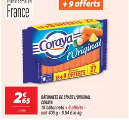Netto Coraya bâtonnets de crabe l'original offre