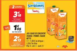 Netto Netto jus à base de concentré orange / pomme / raisin offre