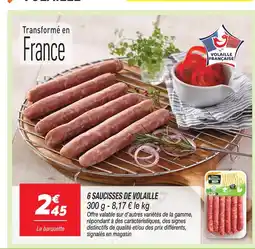 Netto Volaille française 6 saucisses de volaille offre