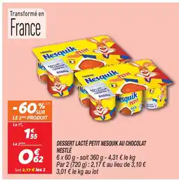 Netto Nestlé dessert lacté petit nesquik au chocolat offre