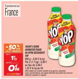 Netto Yoplait yop yaourt à boire aromatisé fraise offre