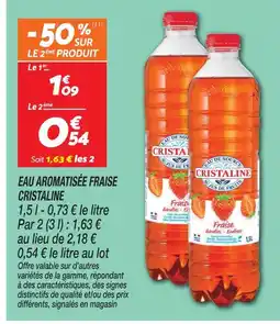 Netto Cristaline eau aromatisée fraise offre