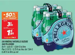 Netto San pellegrino eau minérale naturelle gazeuse offre