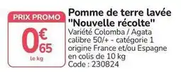 Promocash Promo - pomme de terre lavee nouvelle récolte offre