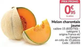 Promocash Promo - melon charentais jaune offre