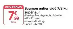Promocash Promo - saumon entier vidé 7/8 kg supérieur offre
