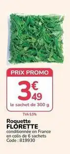 Promocash Florette - roquette offre