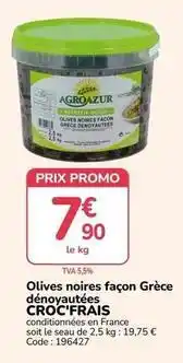 Promocash Promo - olives noires façon grêce dénoyautées offre