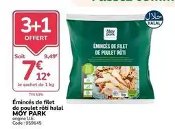 Promocash Moy park - émincés de filet de poulet rôti halal offre