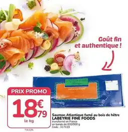 Promocash Labeyrie - saumon atlantique fumé au bois de hêtre fine foods offre