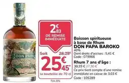 Promocash Don papa - boisson spiritueuse à base de rhum offre