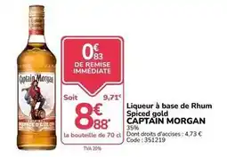 Promocash Captain morgan - liqueur à base de rhum spiced gold offre