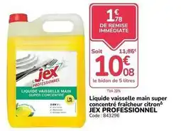 Promocash Jex professionnel - liquide vaisselle main super concentré fraîcheur citron offre