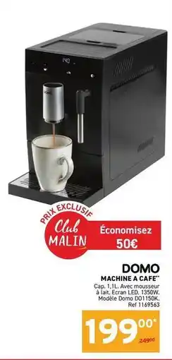Trafic Doméos - machine a cafe offre