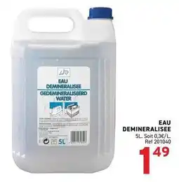 Trafic Eau demineralisee offre