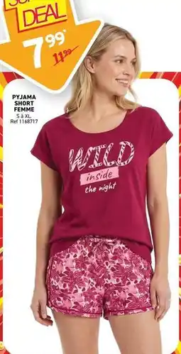 Trafic Pijama short femme offre