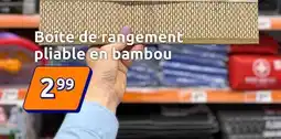 Action Boite de rangement pliable en bambou offre