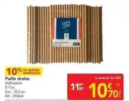 METRO Kraft - paille droite offre