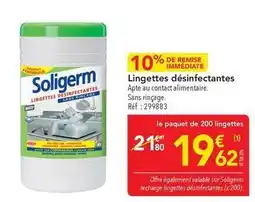 METRO Lingettes désinfectantes offre