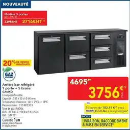 METRO Dim - arrière bar réfrigéré 1 porte + 5 tiroirs gambo offre