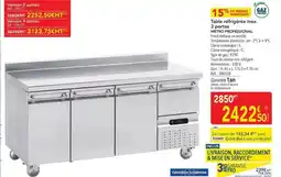 METRO Metro - tabel refrigerateur inox 3 draps offre