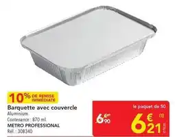 METRO Metro - barquette avec couvercle offre