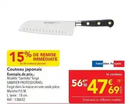 METRO Sabatier - couteau japonais offre